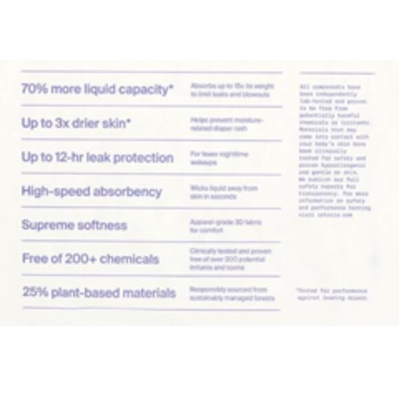 NWT ~ Coterie Diaper Pants Size 6 clean, natural & disposable 4T/5T 33-62 lbs. - Picture 9 of 14